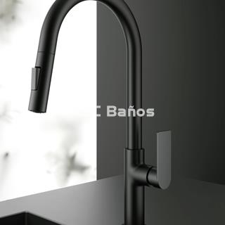 Grifo de cocina BLACK 01 extraíble - Imagen 1